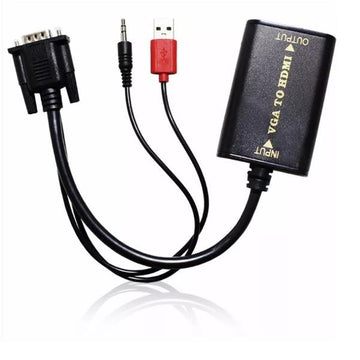 Cabo Conversor Vga Para Hdmi Com Áudio Usb 607